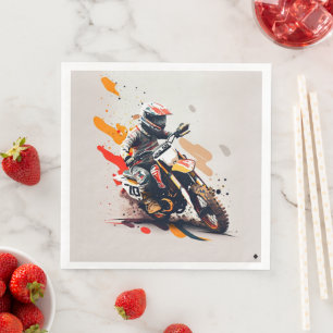 Motocross Party Napkins Serviette