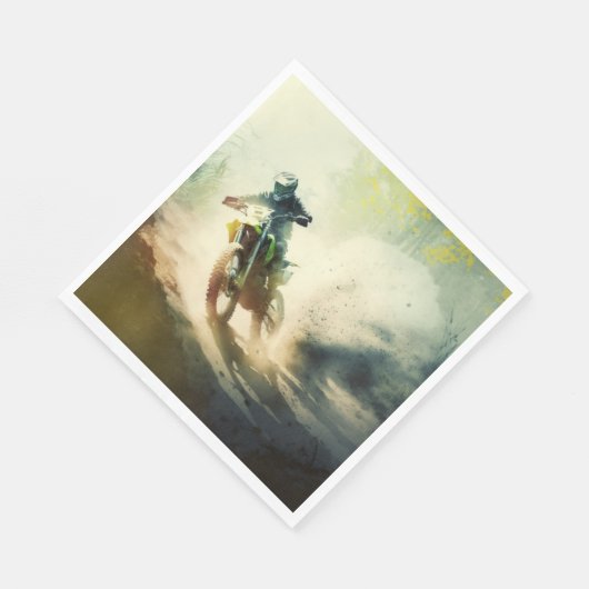 Motocross Party Napkins Serviette (Ecke)