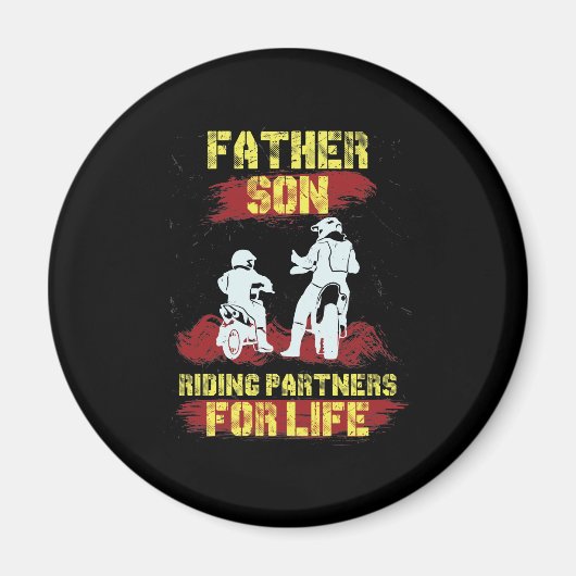 Motocross Pater Son Riding Partners Magnet (Vorne)