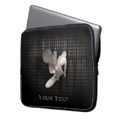 Motocross-Peitsche; Cooles Schwarzes Laptopschutzhülle (Vorderseite Links)