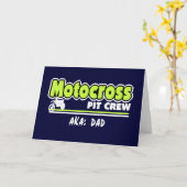 Motocross Pit Crew Vater Karte (Gelbe Blume)