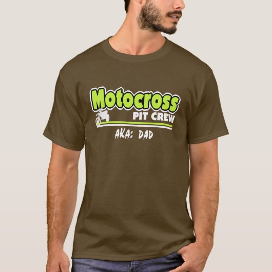 Motocross Pit Crew Vater T-Shirt (Vorderseite)