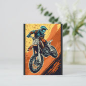 Motocross Postkarte (Stehend Vorderseite)