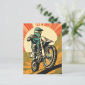 Motocross Postkarte (Stehend Vorderseite)