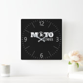 Motocross Quadratische Wanduhr (Zuhause)
