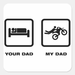 Motocross Quadratischer Aufkleber