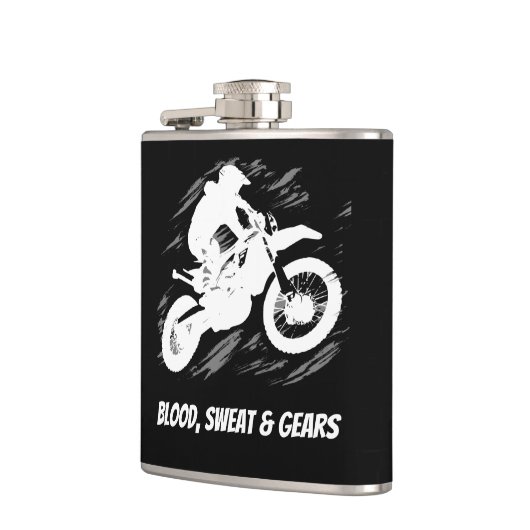 Motocross Quote Sport Motorrad-Rennangebot Flachmann (Links)