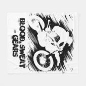 Motocross Quote Sport Motorrad-Rennangebot Fleecedecke (Vorderseite (Horizontal))