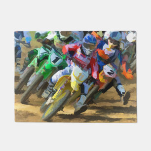 Motocross Race Graphic Art Fußmatte