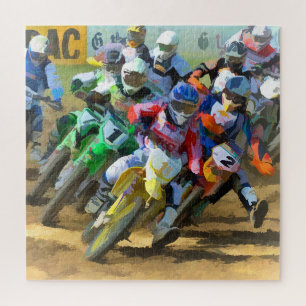 Motocross Race Graphic Art Puzzle