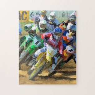 Motocross Race Graphic Art Puzzle