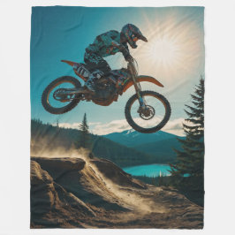 Motocross Racer am Spirit Lake Fleecedecke