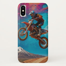 Motocross Racer auf der Bergbahn Case-Mate iPhone Hülle
