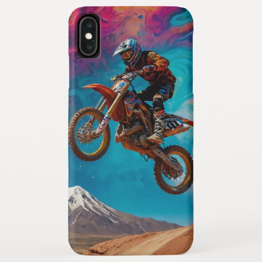 Motocross Racer auf der Bergbahn Case-Mate iPhone Hülle (Rückseite)