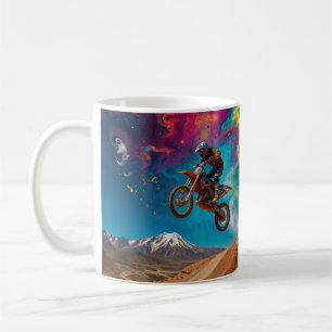 Motocross Racer auf der Bergbahn Kaffeetasse