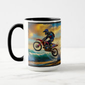 Motocross Racer bei Beach Race II Tasse (Links)
