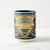 Motocross Racer bei Beach Race II Tasse (Zentrum)