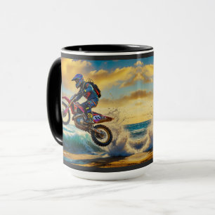 Motocross Racer bei Beach Race II Tasse