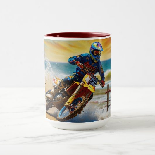 Motocross-Racer beim Beach Race Tasse (Zentrum)