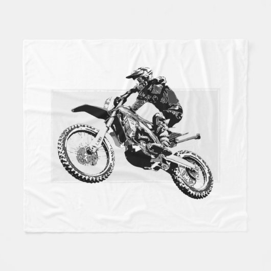 Motocross Racer Design Fleecedecke (Vorderseite (Horizontal))