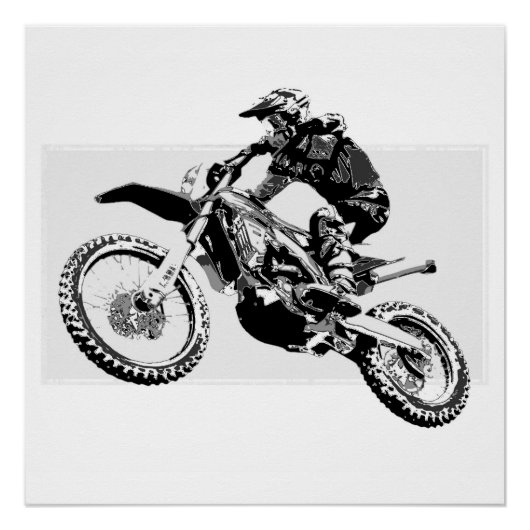 Motocross Racer Design Poster (Vorderseite)