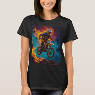 Motocross Racer & Vulkanausbruch T-Shirt