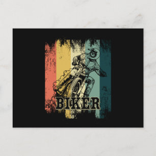 Motocross Racers Motorrad Geschenk Retro Vint Postkarte