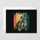 Motocross Racers Motorrad Geschenk Retro Vint Postkarte (Vorne/Hinten)