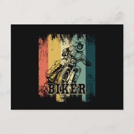 Motocross Racers Motorrad Geschenk Retro Vint Postkarte (Vorderseite)