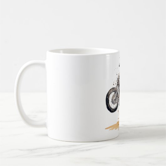 Motocross Racing Action Graphic Kaffeetasse (Links)