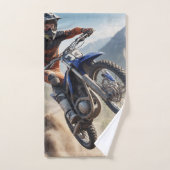 Motocross Racing Badhandtuch Set (Handtuch)