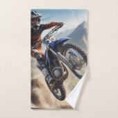 Motocross Racing Badhandtuch Set (Handtuch)