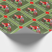 Motocross Racing Holiday Geschenk Geschenkpapier (Ecke)