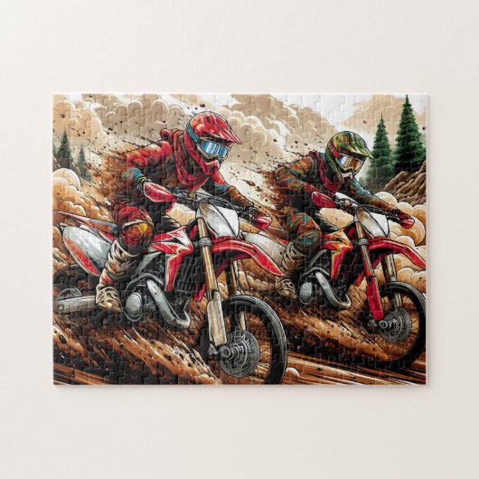 Motocross Racing Puzzle (Horizontal)