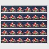 Motocross Racing Weihnachten Geschenkpapier (Flach)