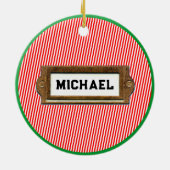 Motocross Racing Weihnachten Keramik Ornament (Hinten)