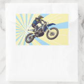 Motocross Rechteckiger Aufkleber (Tasche)