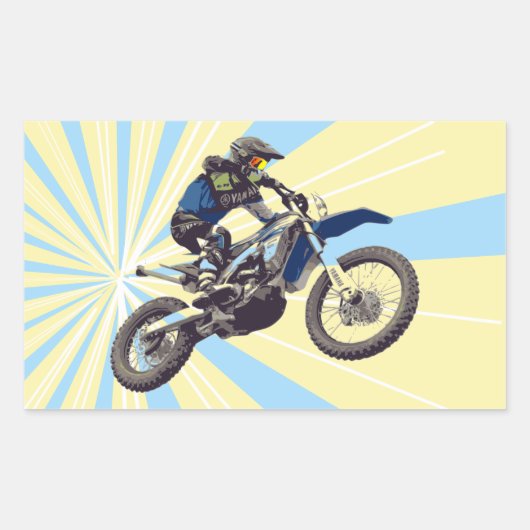 Motocross Rechteckiger Aufkleber (Vorderseite)