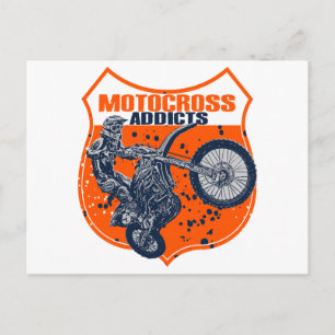 Motocross-Rennen Postkarte