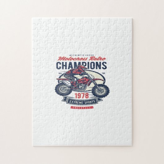 Motocross-Retro-Champions Puzzle (Vertikal)