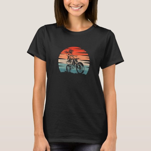 Motocross Retro Vintages Motorrad 3 T-Shirt (Vorderseite)