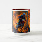 Motocross Rider auf einem Vulkan Tasse (Zentrum)