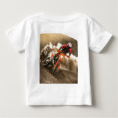Motocross Rider Baby T-shirt (Rückseite)