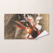 Motocross Rider Badhandtuch Set (Handtuch)