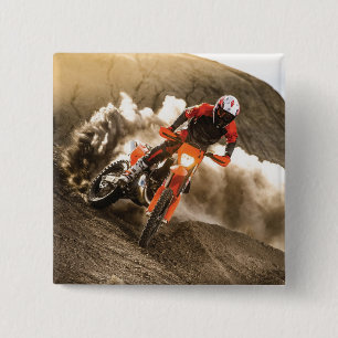 Motocross Rider Button