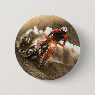 Motocross Rider Button