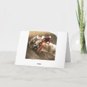 Motocross Rider Dankeskarte (Rückseite)