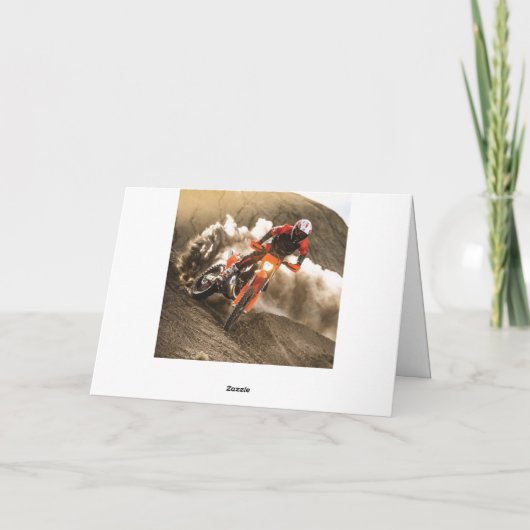Motocross Rider Dankeskarte (Rückseite)