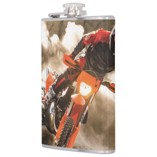 Motocross Rider Flachmann (Links)