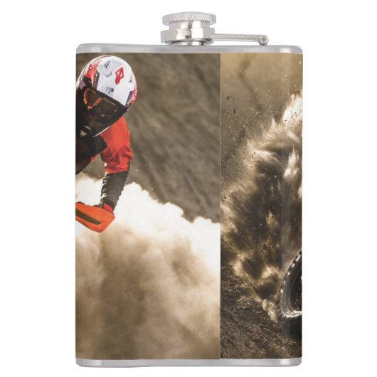 Motocross Rider Flachmann (Rückseite)